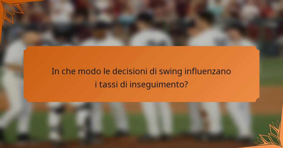 In che modo le decisioni di swing influenzano i tassi di inseguimento?